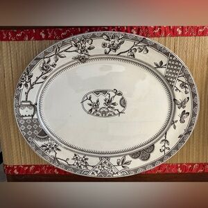 Keeling Victoria K & C Flowers and Butterflies Oval Serving Platter